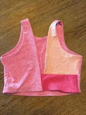 Outdoor Voices Pink & Peach Blocked Sports Bra